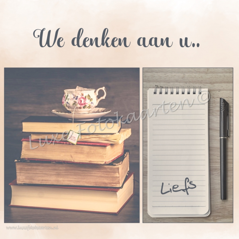 Denken aan - stapel boeken liefs